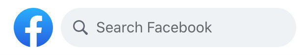 screen shot of Facebook search box